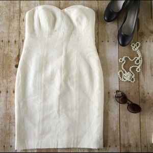 NWT Textured Ann Taylor Strapless Dress 00P